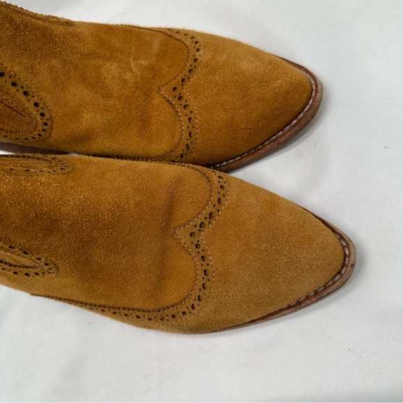 Madewell The Grayson Brogue Chelsea Ankle Boots Womens Size 8.5 Brown Western - Picture 3 of 10